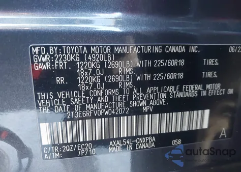 2023 Toyota Rav4 Hybrid Xse from USA, damaged, VIN 2T3E6RFV0PW042072